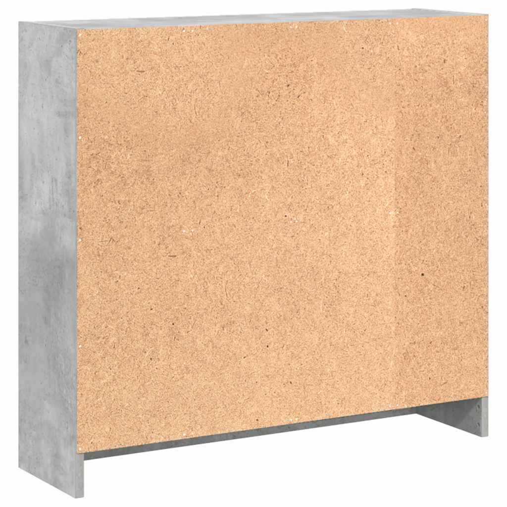 Bibliothèque Gris béton 80x24x75 cm Bois d'ingénierie - XIOS