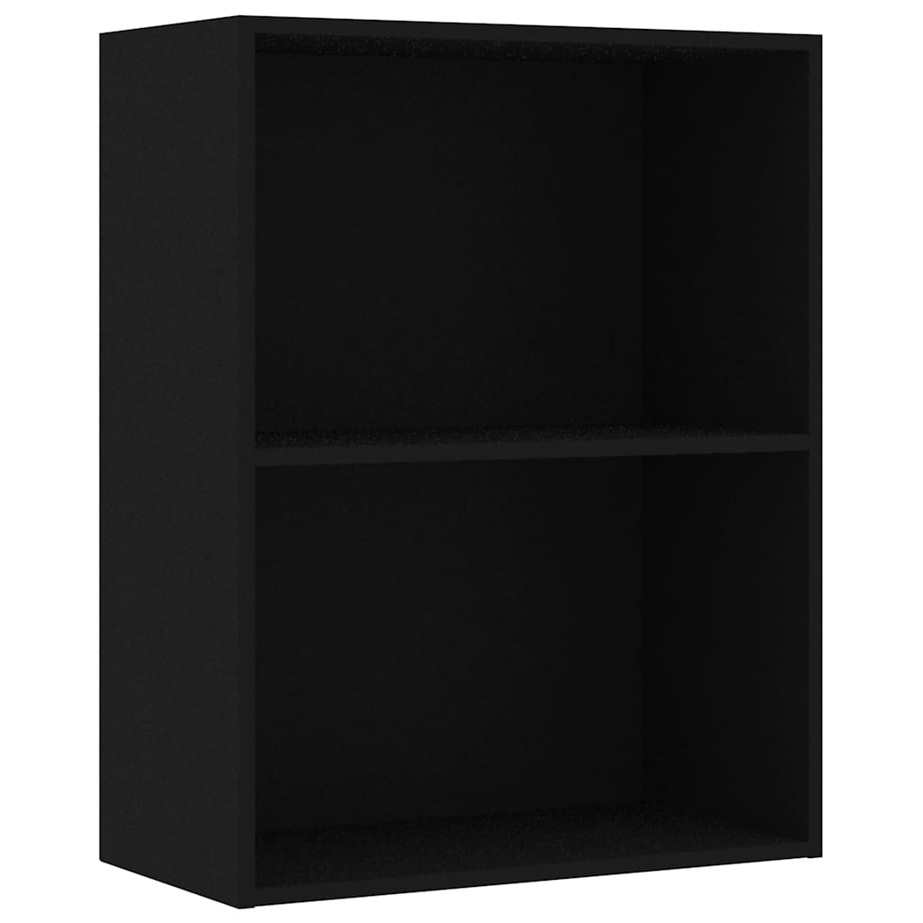 Bibliothèque noir 60x30x76,5 cm bois d'ingénierie - XIOS