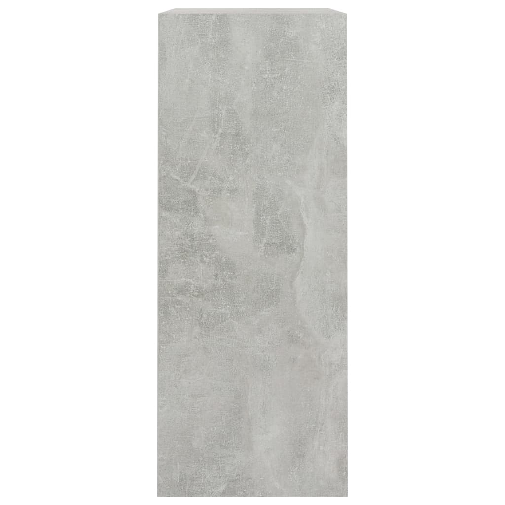 Bibliothèque à 2 niveaux gris béton bois d'ingénierie - XIOS