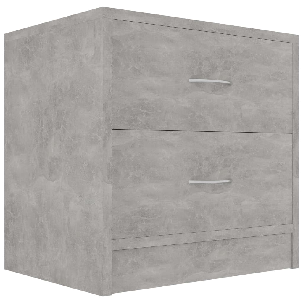 Tables de chevet 2 pcs Gris béton 40x30x40 cm Bois d'ingénierie