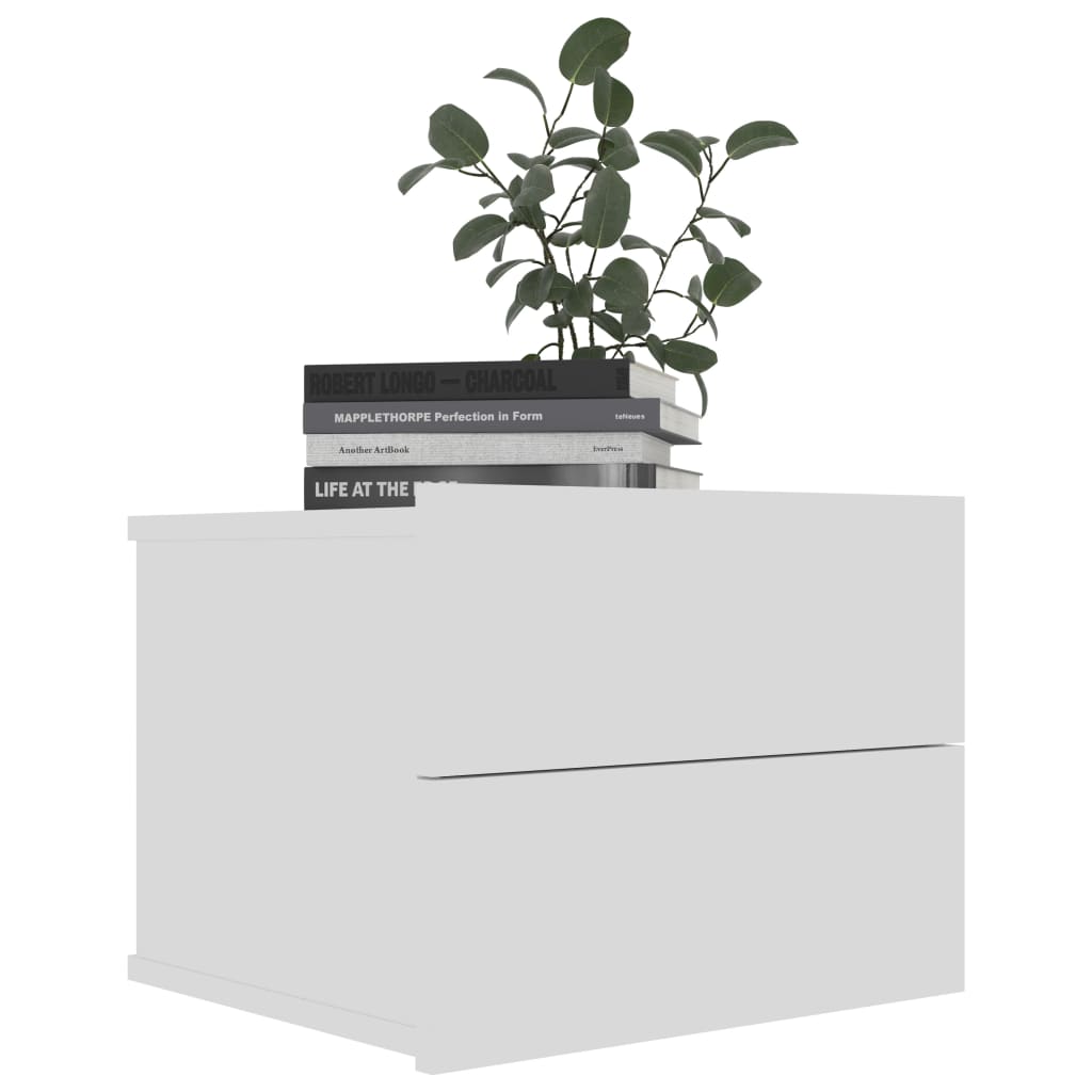 Tables de chevet 2 pcs Blanc 40x30x30 cm Bois d'ingénierie - XIOS