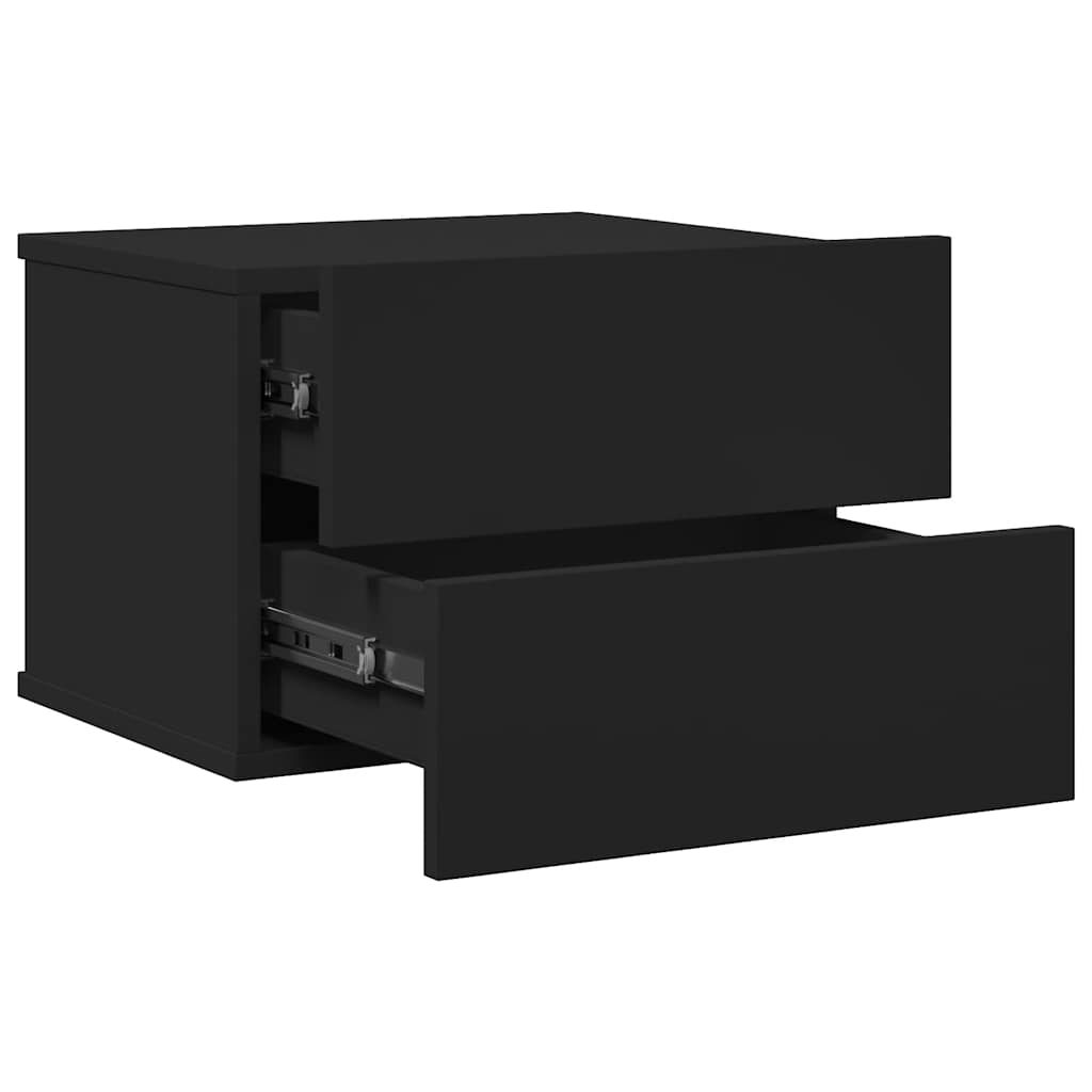 Table de chevet Noir 40x30x30 cm Bois d'ingénierie - XIOS