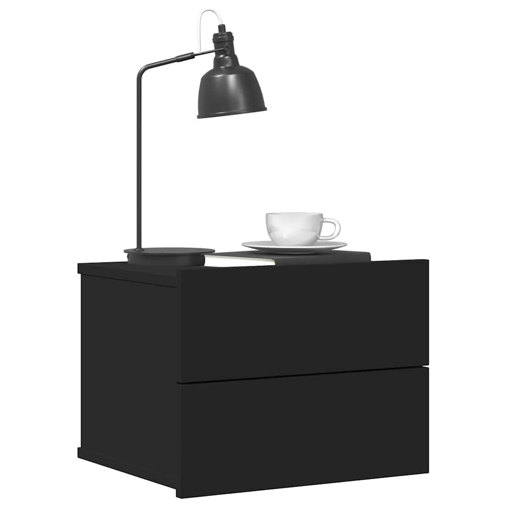 Tables de chevet 2 pcs Noir 40x30x30 cm Bois d'ingénierie - XIOS