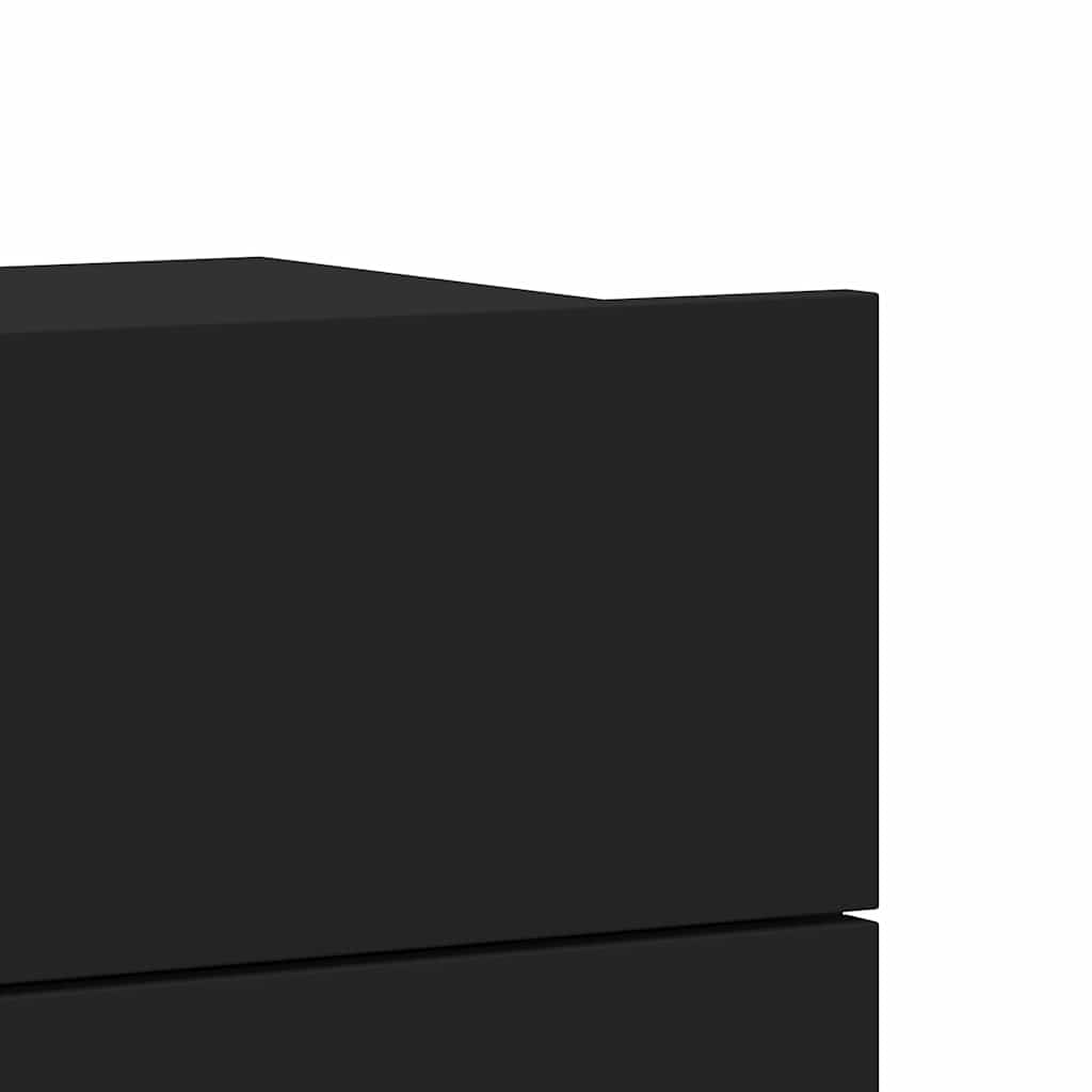 Tables de chevet 2 pcs Noir 40x30x30 cm Bois d'ingénierie - XIOS