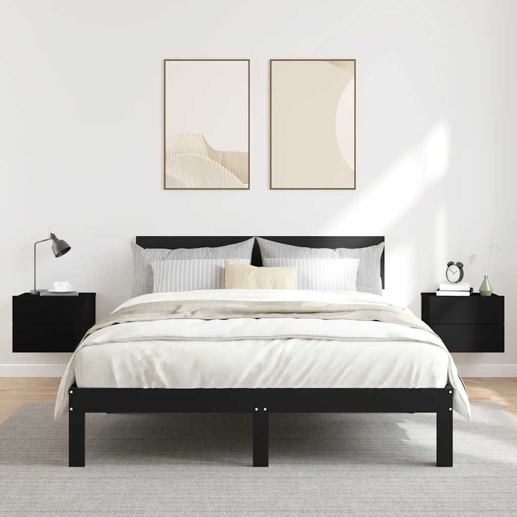 Tables de chevet 2 pcs Noir 40x30x30 cm Bois d'ingénierie - XIOS