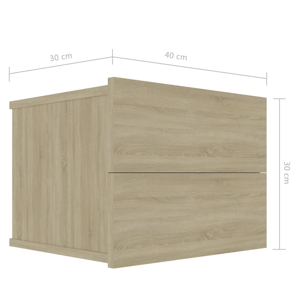 Tables de chevet 2 pcs Chêne sonoma 40x30x30 cm Bois ingénierie - XIOS