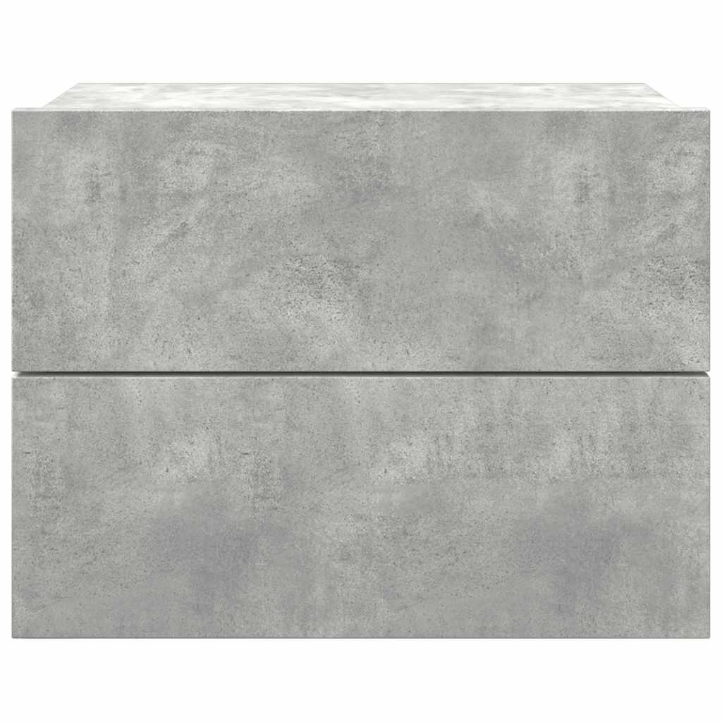 Table de chevet Gris béton 40x30x30 cm Bois ingénierie - XIOS