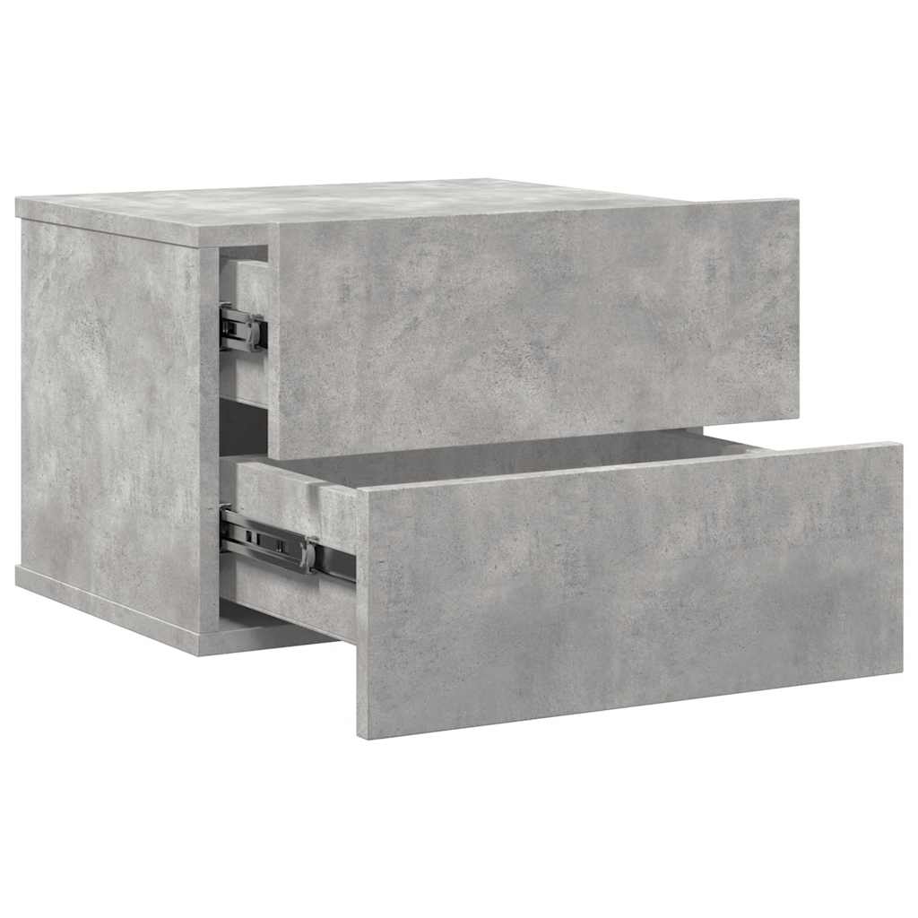 Table de chevet Gris béton 40x30x30 cm Bois ingénierie - XIOS