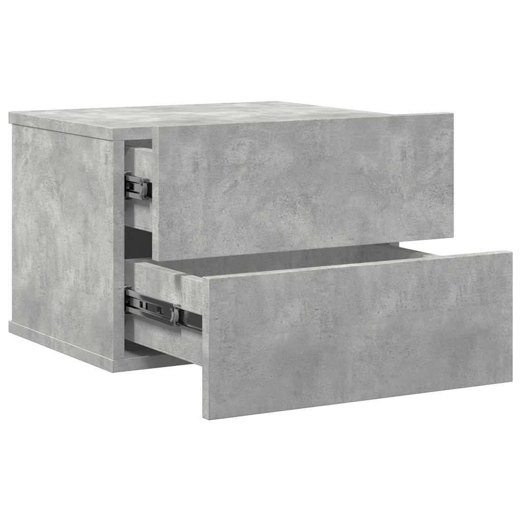 Tables de chevet 2 pcs Gris béton 40x30x30 cm Bois ingénierie - XIOS
