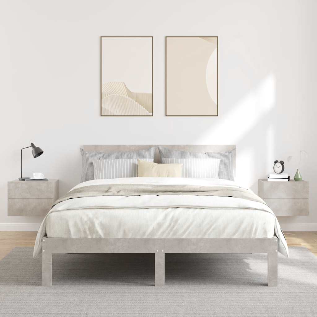 Tables de chevet 2 pcs Gris béton 40x30x30 cm Bois ingénierie - XIOS