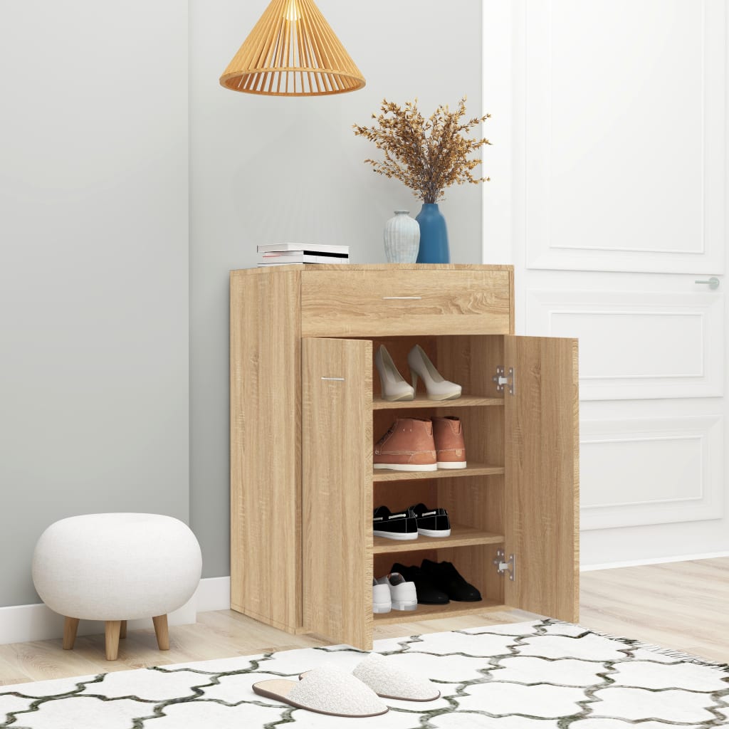 Armoire à chaussures Chêne sonoma 60x35x84 cm Bois d'ingénierie - XIOS