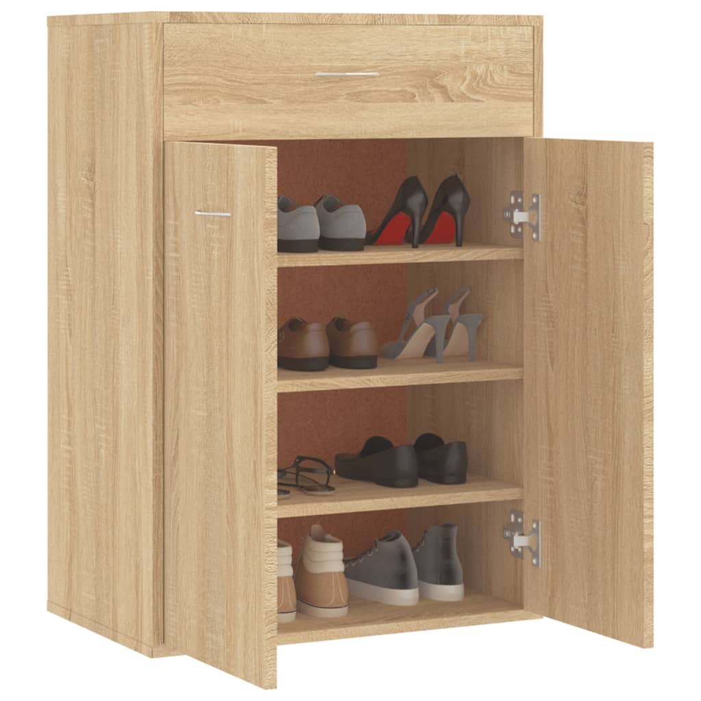 Armoire à chaussures Chêne sonoma 60x35x84 cm Bois d'ingénierie
