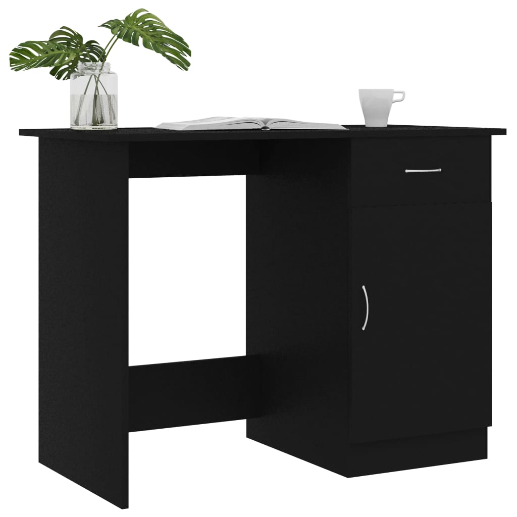 Bureau Noir 100x50x76 cm Bois d’ingénierie - XIOS