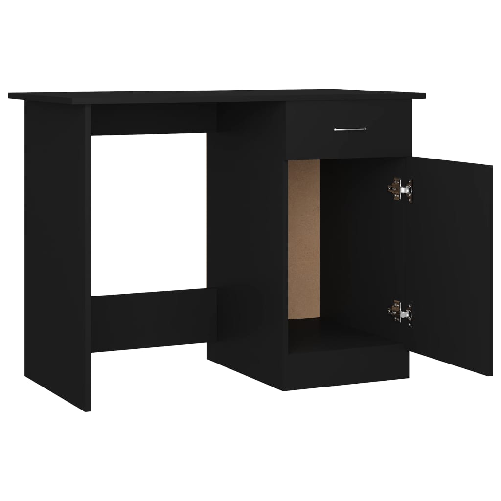 Bureau Noir 100x50x76 cm Bois d’ingénierie - XIOS