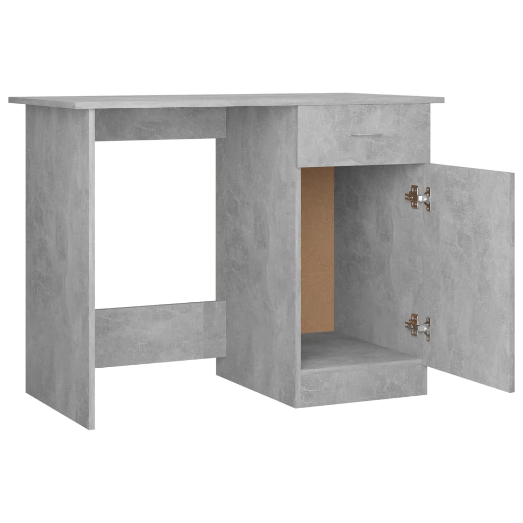 Bureau Gris béton 100x50x76 cm Bois d’ingénierie - XIOS