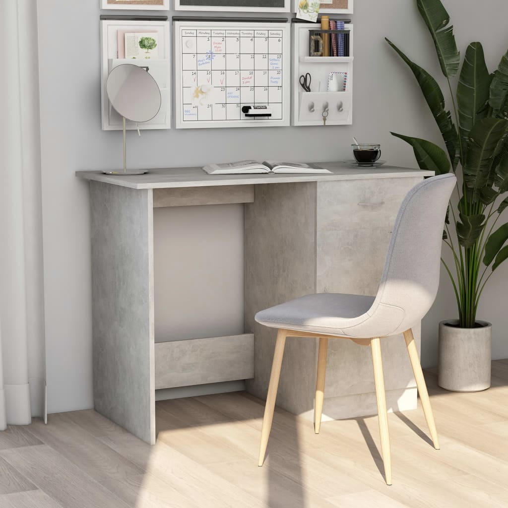 Bureau Gris béton 100x50x76 cm Bois d’ingénierie - XIOS