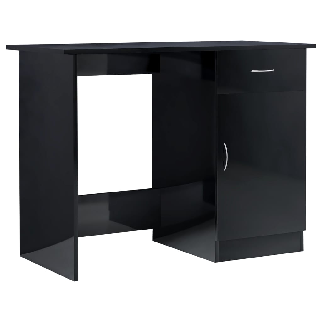 Bureau Noir brillant 100 x 50 x 76 cm Aggloméré