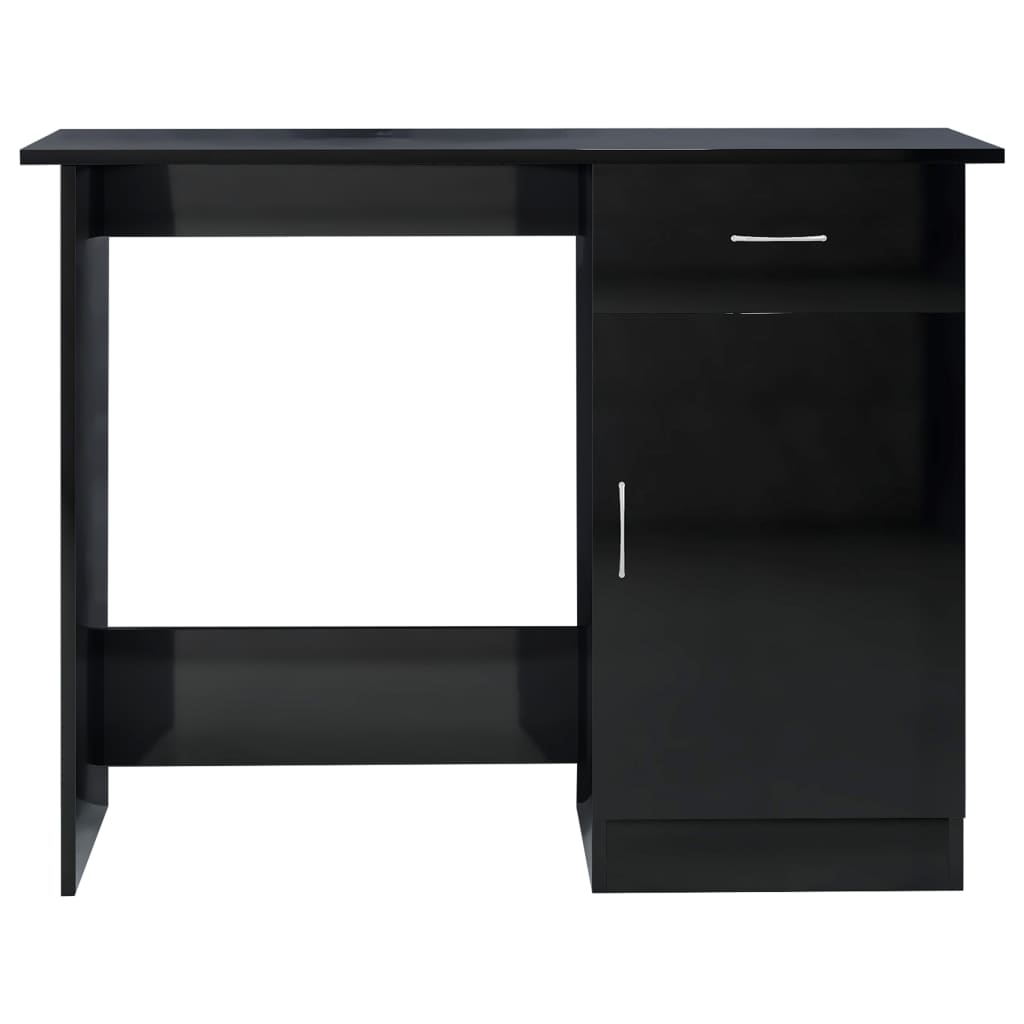 Bureau Noir brillant 100 x 50 x 76 cm Aggloméré