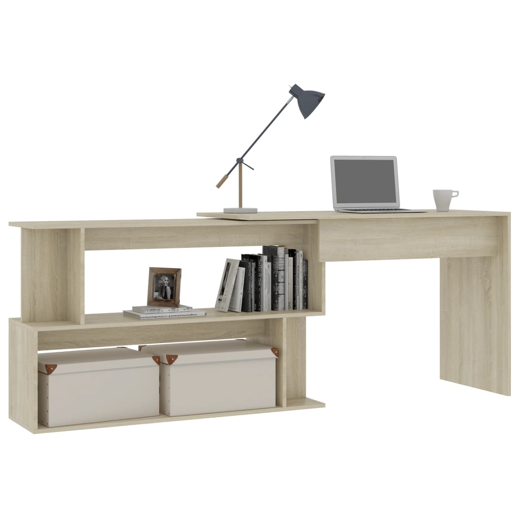 Bureau d'angle Chêne sonoma 200x50x76 cm Bois d’ingénierie - XIOS