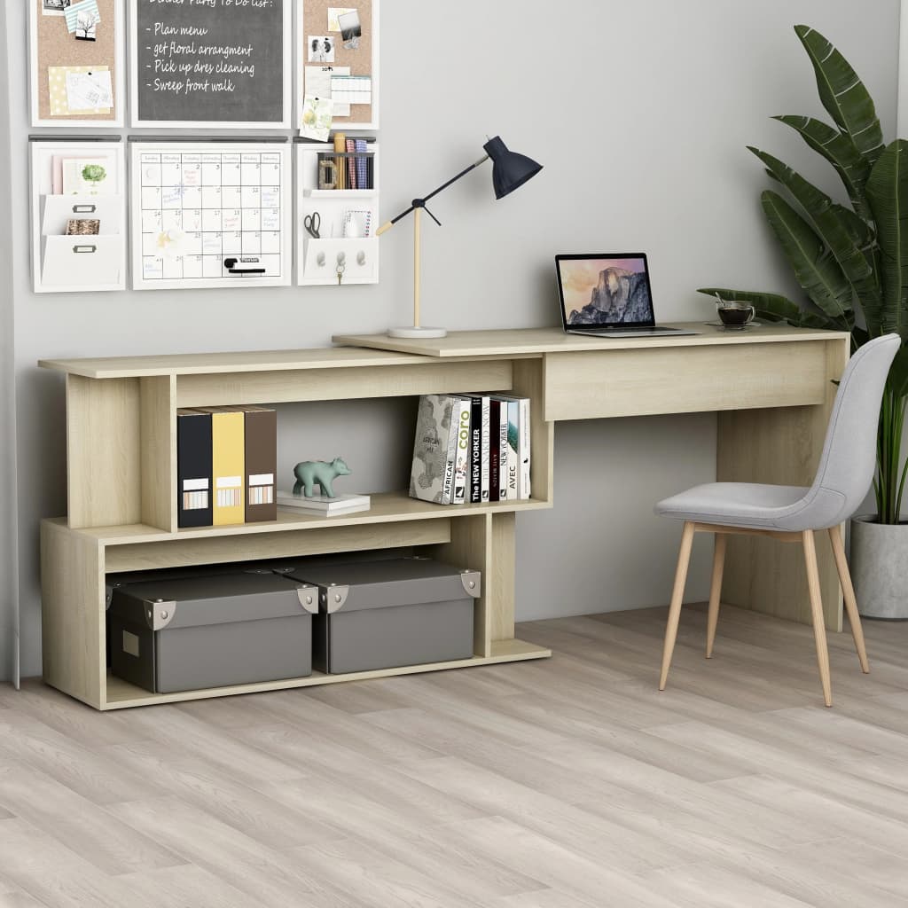 Bureau d'angle Chêne sonoma 200x50x76 cm Bois d’ingénierie - XIOS