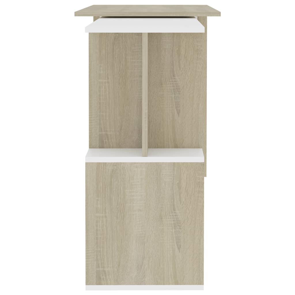 Bureau d'angle Blanc chêne sonoma 200x50x76cm Bois d’ingénierie - XIOS