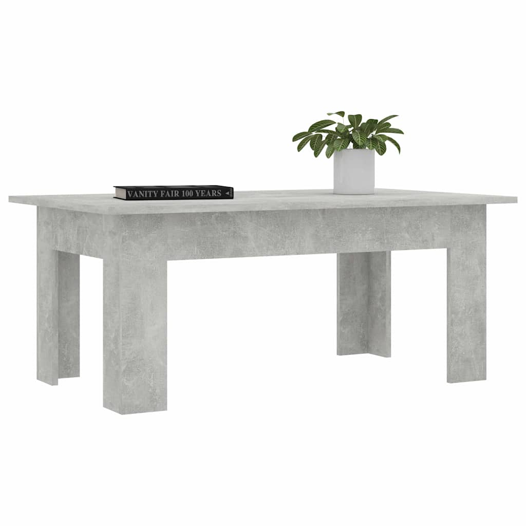 Table basse Gris béton 100x60x42 cm Bois d’ingénierie - XIOS