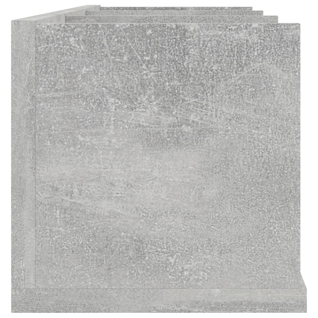 Étagère murale à CD Gris béton 75x18x18 cm Bois d'ingénierie - XIOS