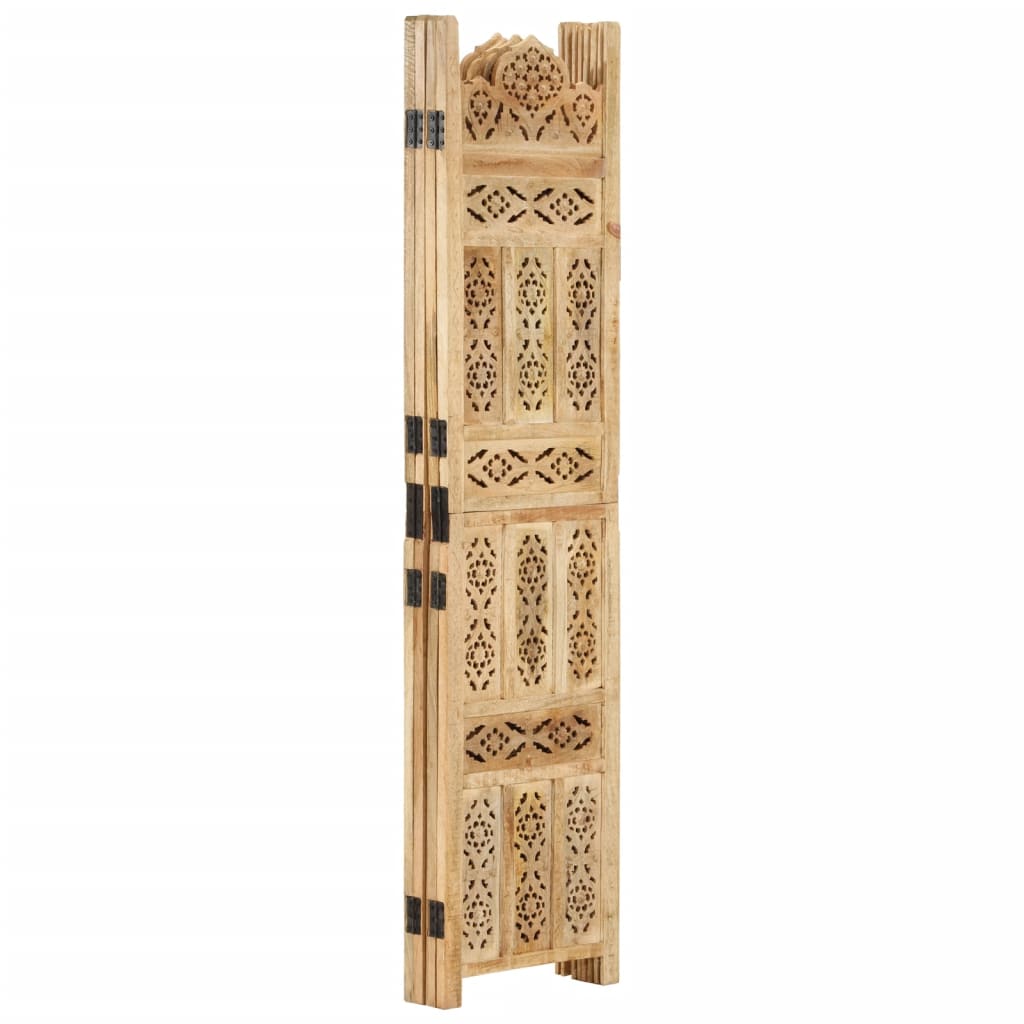 Cloison de séparation 4 panneaux 160x165 cm Bois de manguier - XIOS