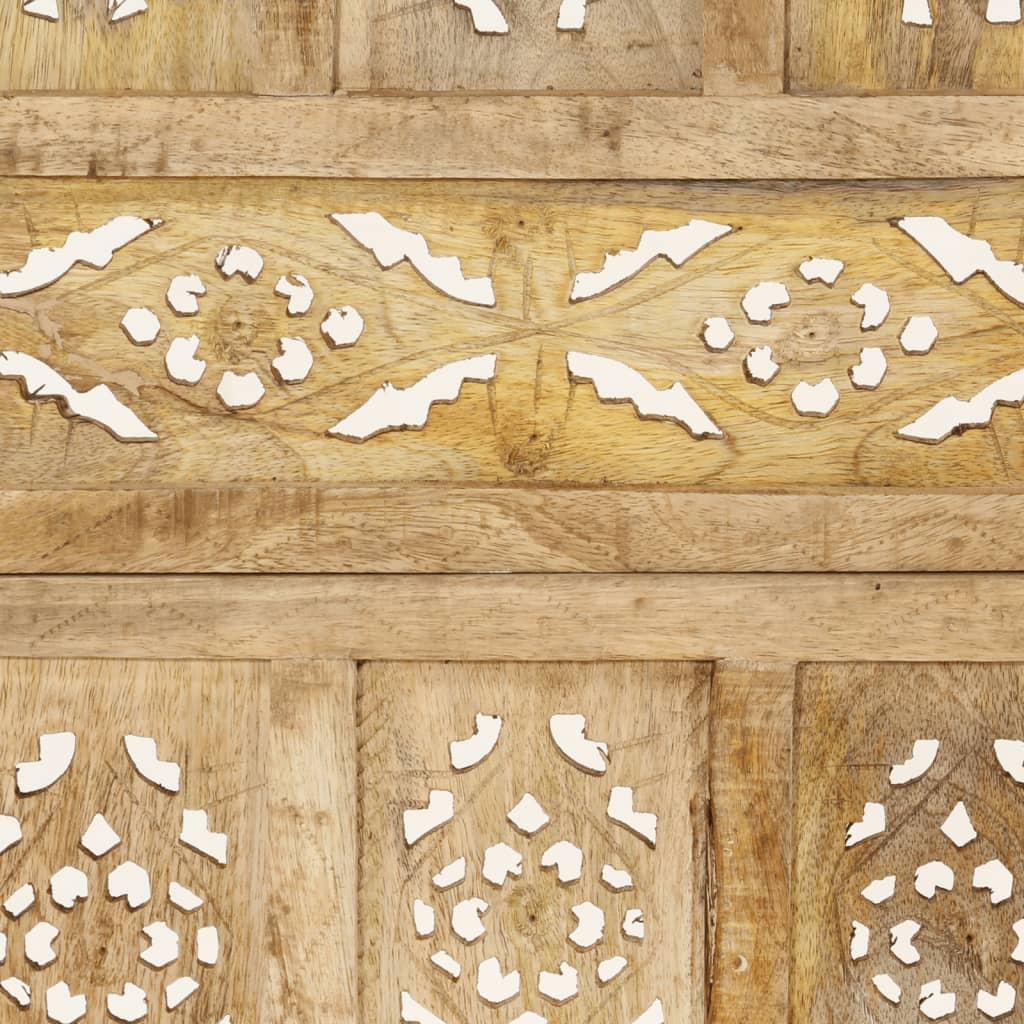 Cloison de séparation 4 panneaux 160x165 cm Bois de manguier - XIOS