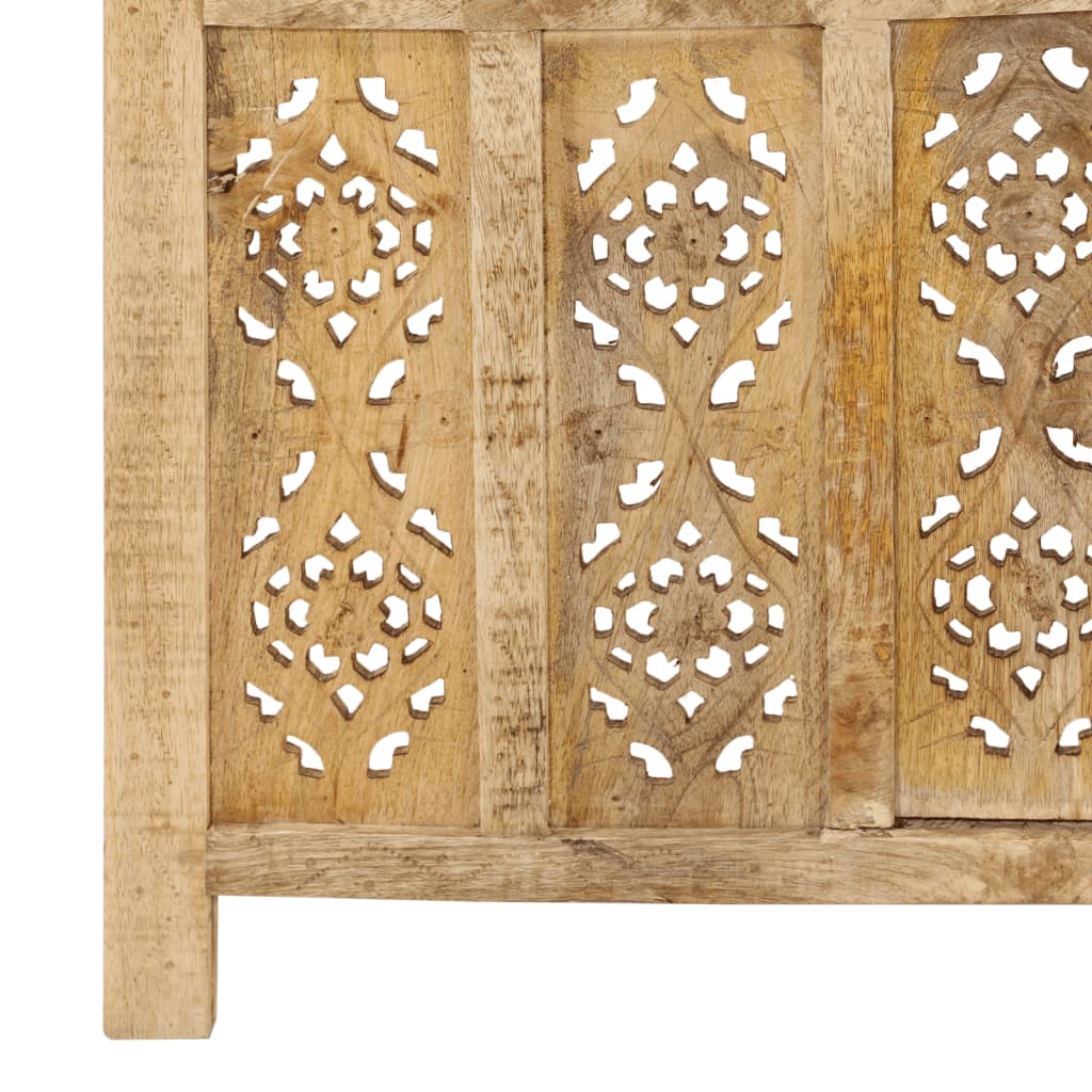 Cloison de séparation 4 panneaux 160x165 cm Bois de manguier - XIOS