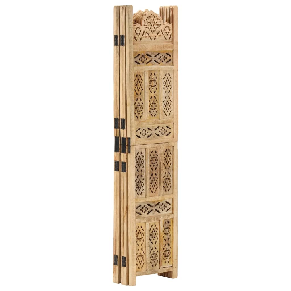 Cloison de séparation 5 panneaux 200x165 cm Bois de manguier - XIOS
