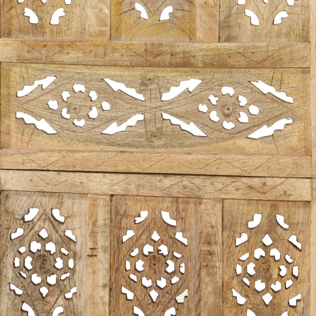 Cloison de séparation 5 panneaux 200x165 cm Bois de manguier - XIOS
