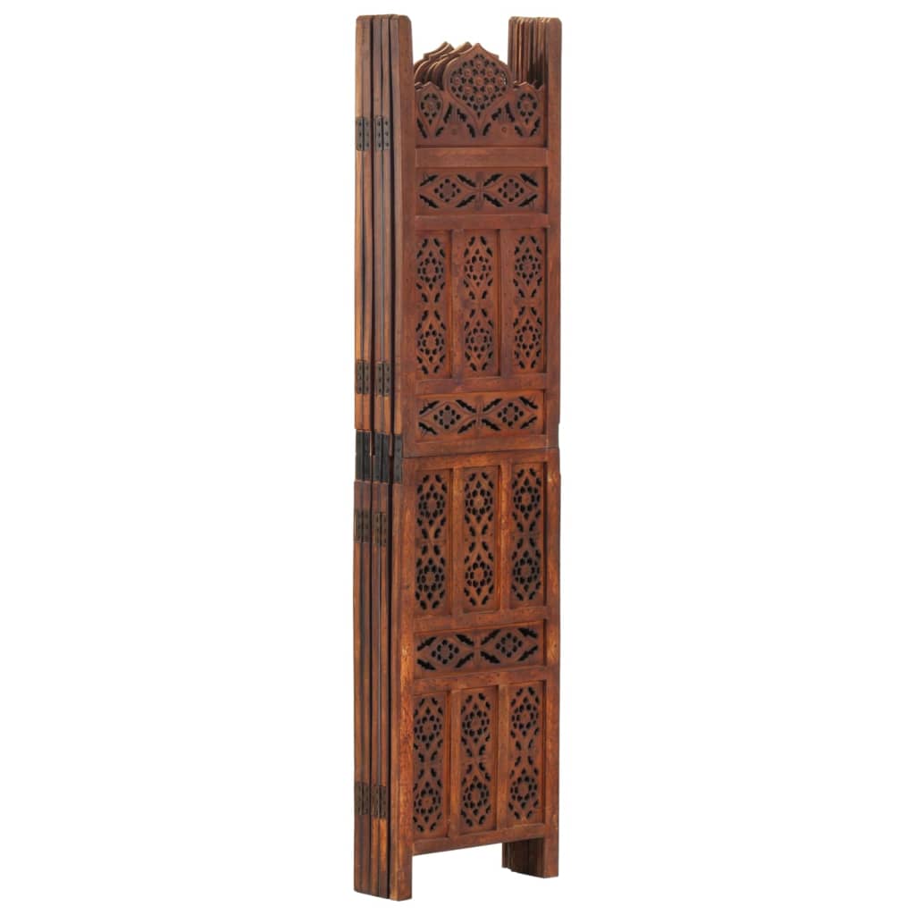 Cloison de séparation 5 panneaux Marron 200x165cm Bois manguier - XIOS