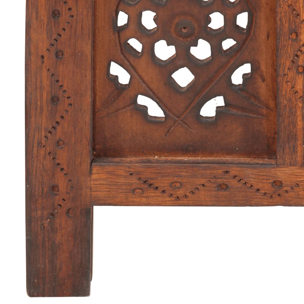 Cloison de séparation 5 panneaux Marron 200x165cm Bois manguier - XIOS
