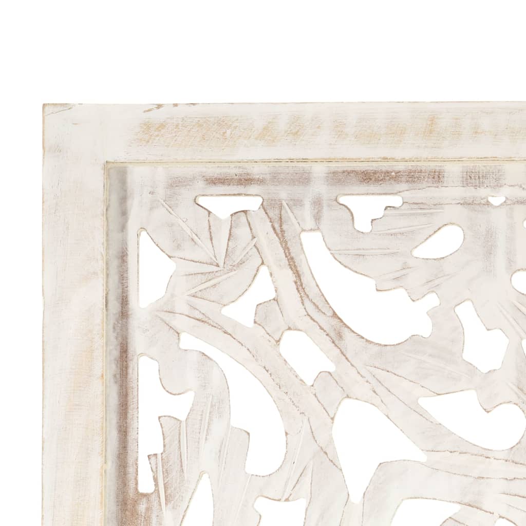 Cloison de séparation 3 panneaux Blanc 120x165 cm Bois manguier - XIOS