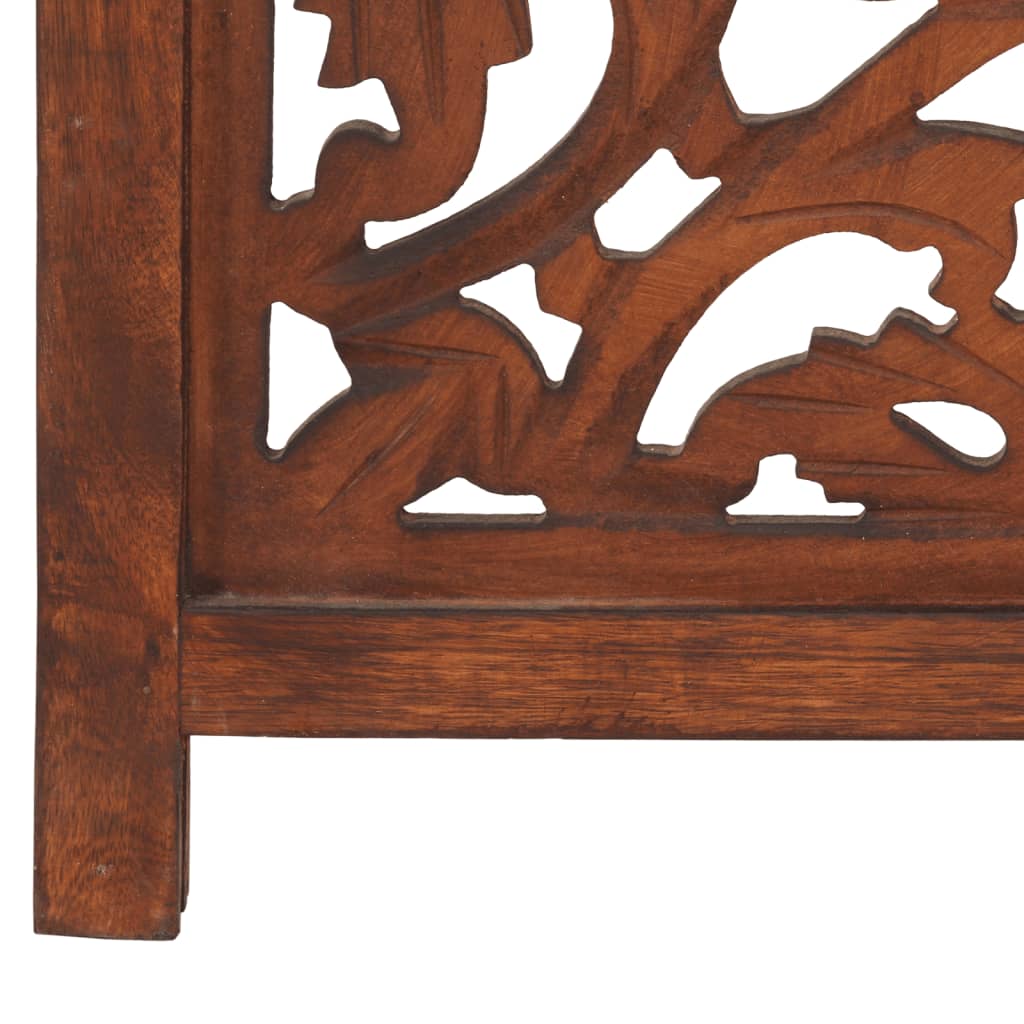 Cloison de séparation 3 panneaux Marron 120x165cm Bois manguier - XIOS
