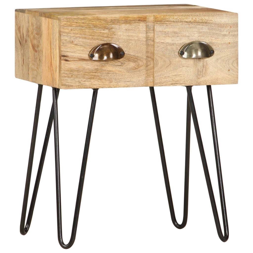 Table de chevet 40 x 30 x 50 cm Bois de manguier massif