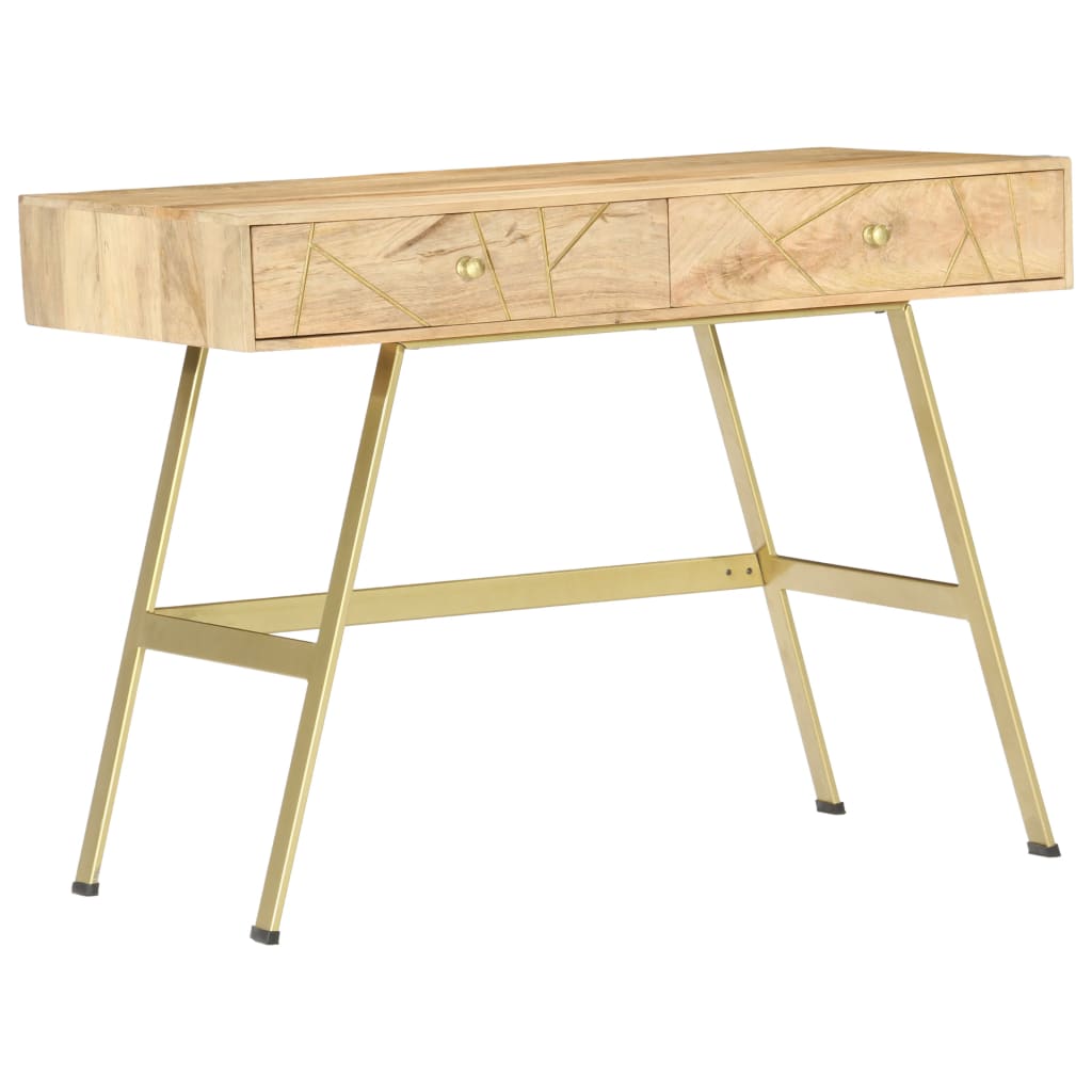 Bureau avec tiroirs 100x55x75 cm bois solide de manguier - XIOS