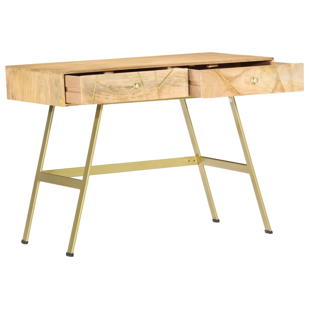 Bureau avec tiroirs 100x55x75 cm bois solide de manguier - XIOS