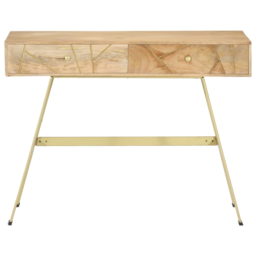 Bureau avec tiroirs 100x55x75 cm bois solide de manguier - XIOS