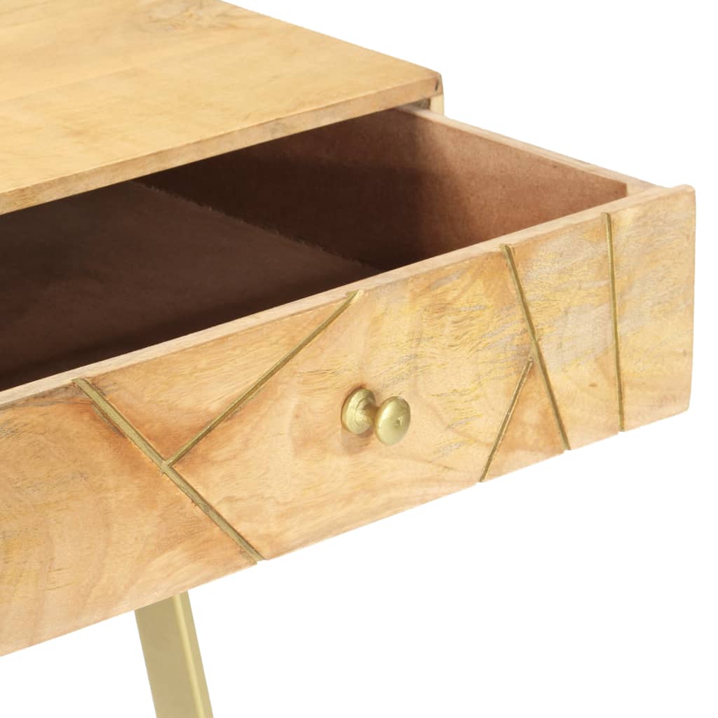 Bureau avec tiroirs 100x55x75 cm bois solide de manguier - XIOS