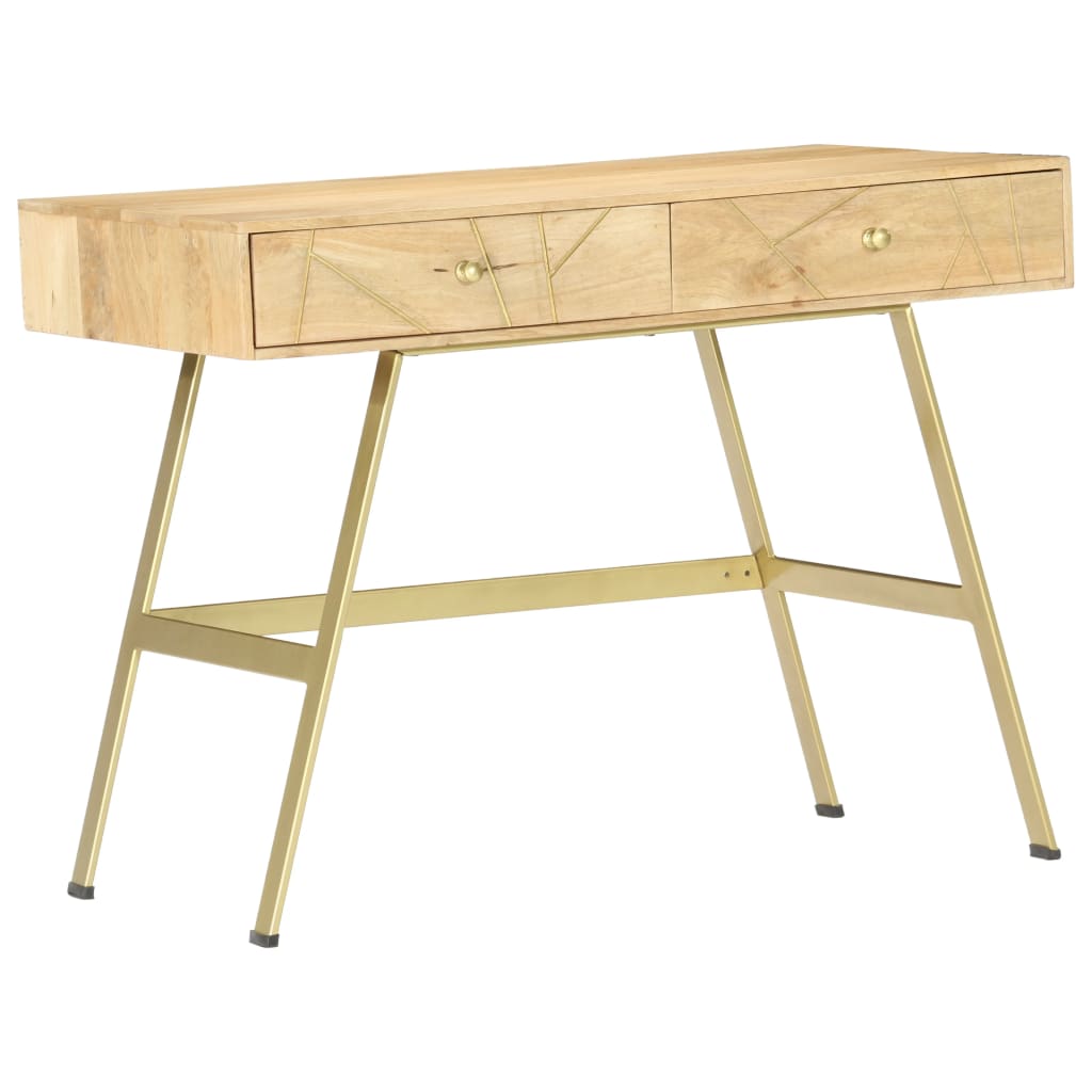 Bureau avec tiroirs 100x55x75 cm bois solide de manguier - XIOS
