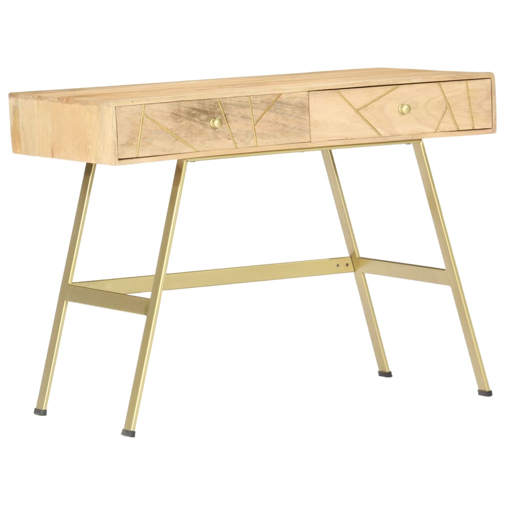 Bureau avec tiroirs 100x55x75 cm bois solide de manguier - XIOS