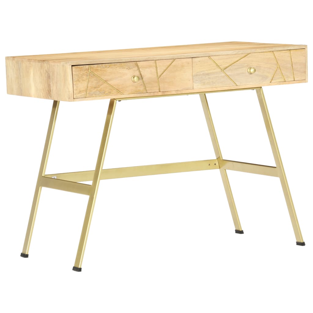 Bureau avec tiroirs 100x55x75 cm bois solide de manguier - XIOS