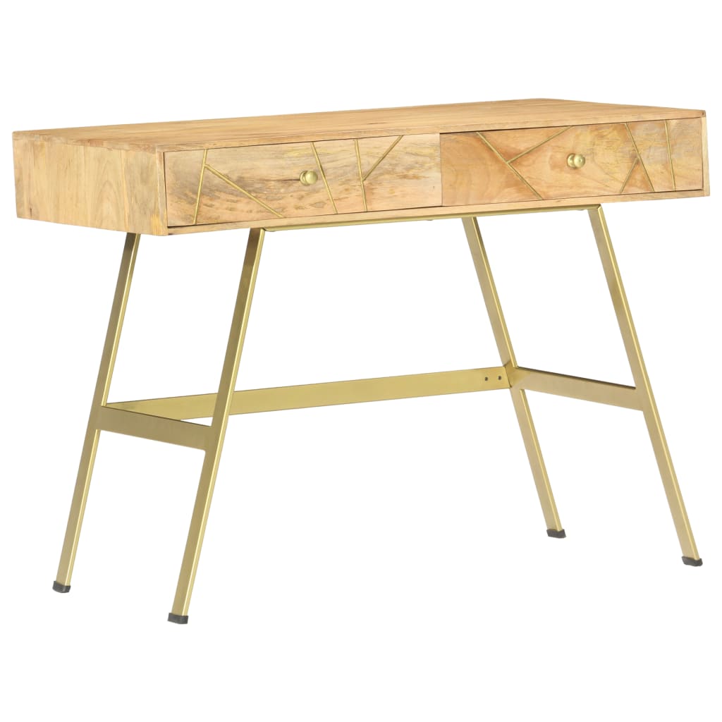 Bureau avec tiroirs 100x55x75 cm bois solide de manguier - XIOS