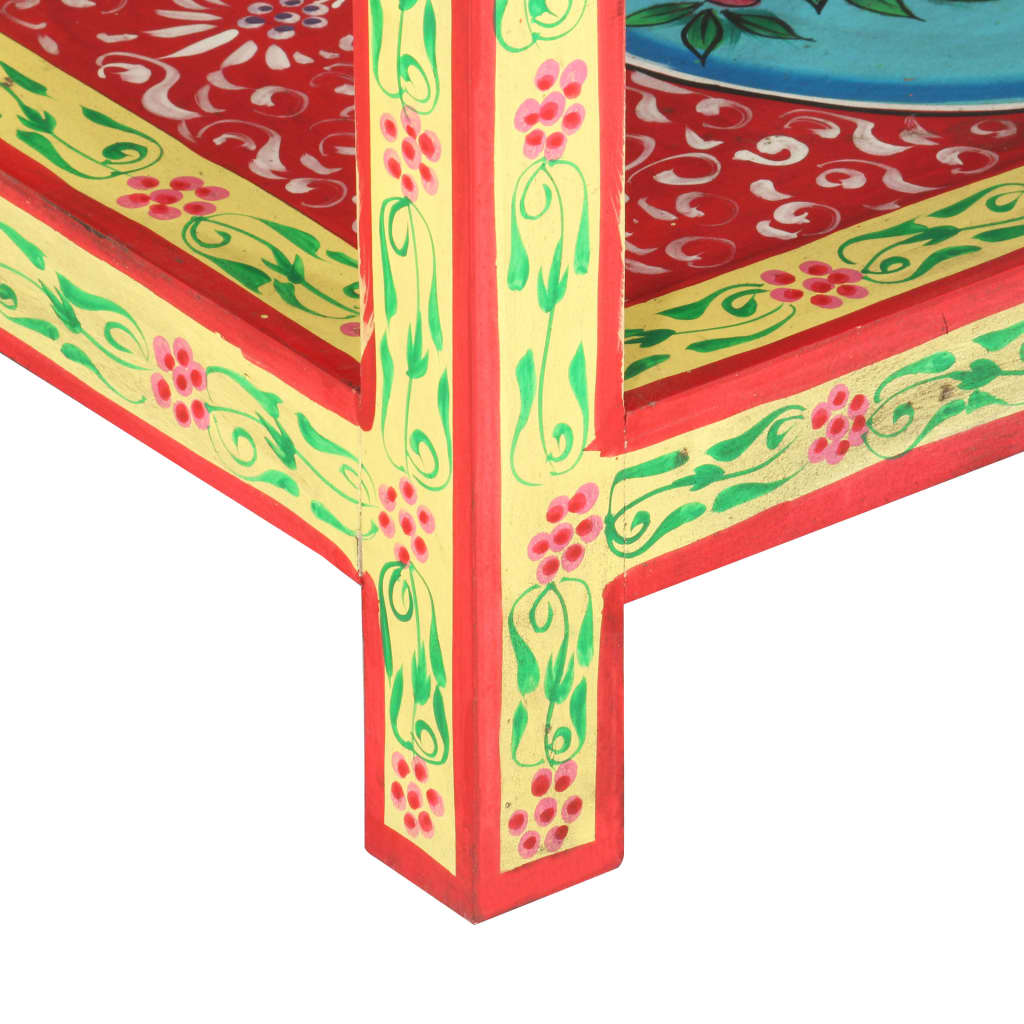 Table console peinte à la main 80x35x75 cm Bois de manguier - XIOS