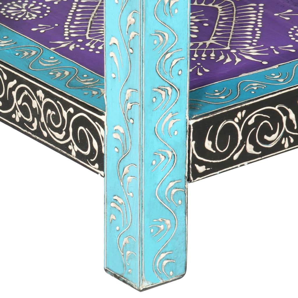 Table console peinte à la main 80x35x75 cm Bois de manguier - XIOS