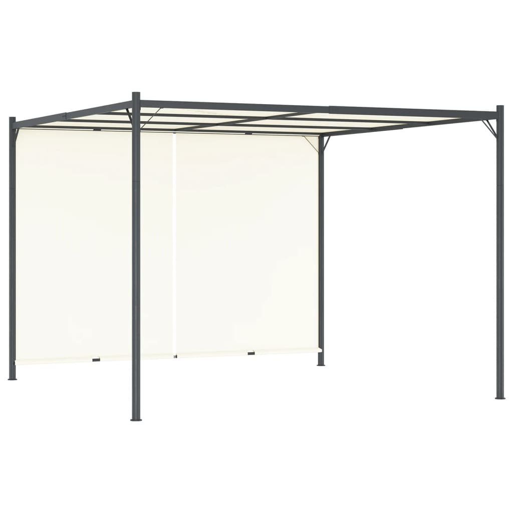 Pergola avec toit réglable Crème Blanc 3x3 m Acier