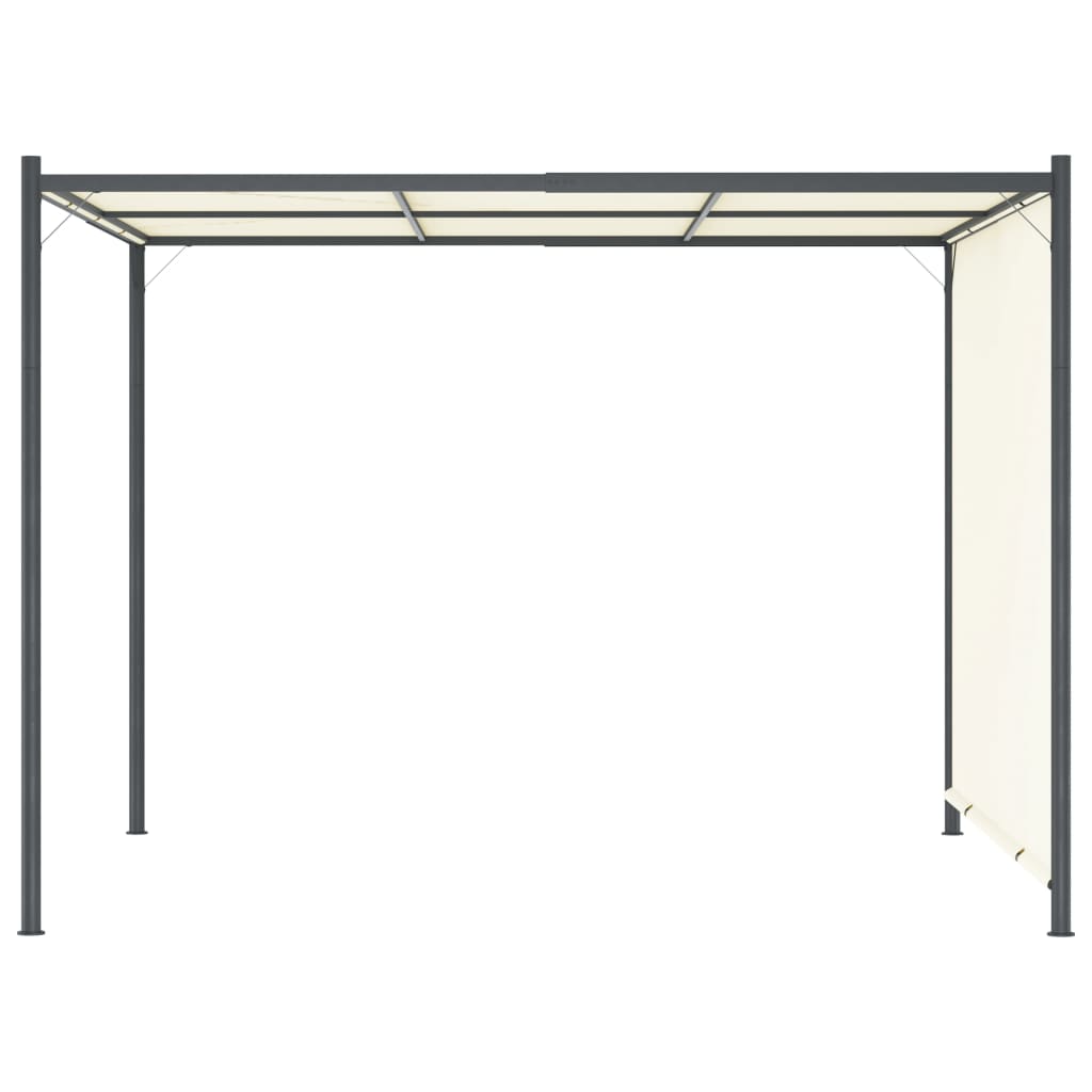Pergola avec toit réglable Crème Blanc 3x3 m Acier