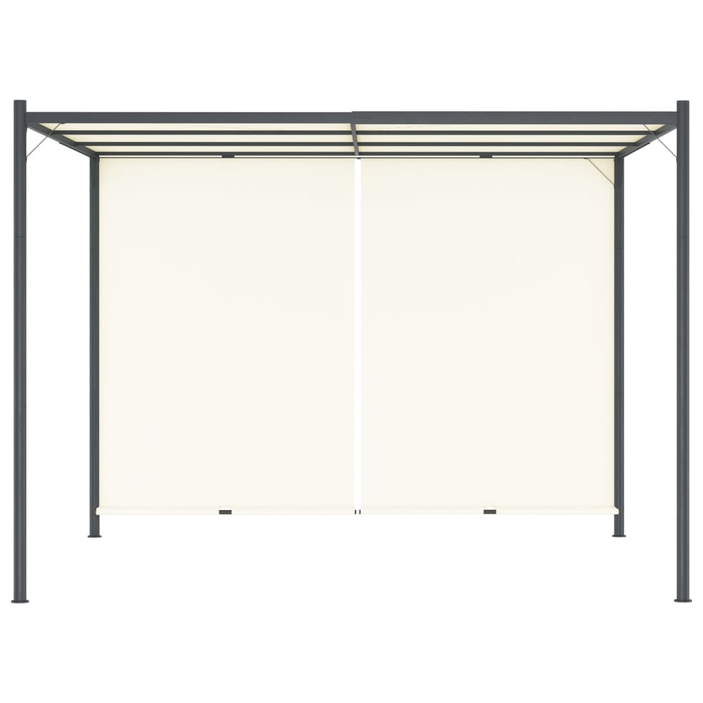 Pergola avec toit réglable Crème Blanc 3x3 m Acier